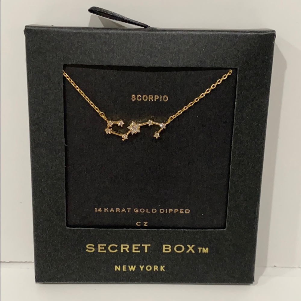 Scorpio Zodiac Necklace 14k Gold Dipped - image 1